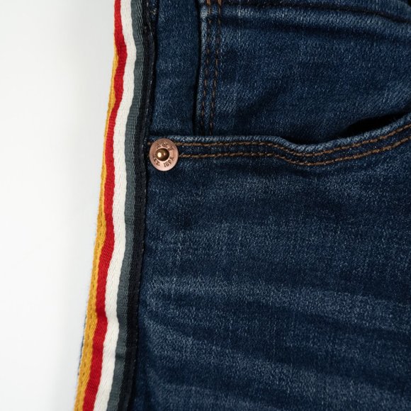 ABERCROMBIE & FITCH Simone High Rise Ankle jeans w/side-leg stripe size 4 - Picture 6 of 11